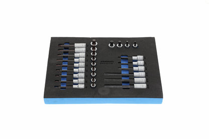 TS CT2-ITX19 - Joc de claus de got tornavís de 1/2" en mòdul d'escuma Check-Tool de doble cos, 28 peces