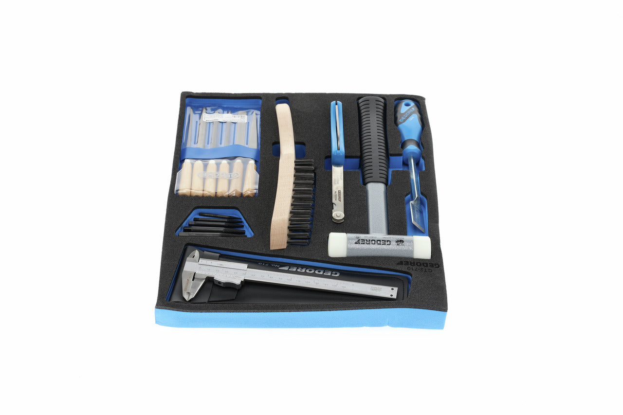 TS CT2-710 - Surtido de herramientas varias en módulo de espuma Check-Tool de doble cuerpo, 17 piezas