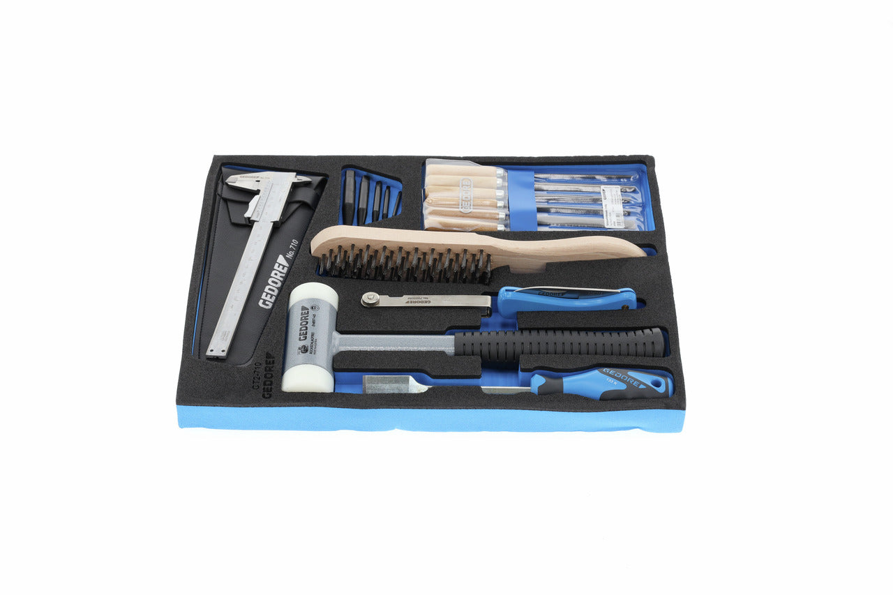 TS CT2-710 - Surtido de herramientas varias en módulo de espuma Check-Tool de doble cuerpo, 17 piezas