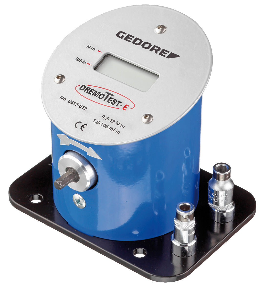 Comprobador digital de par Dremotest E Gedore vista cenital del equipo
