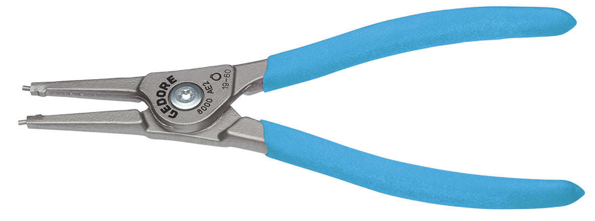 8000 AE - Alicates con puntas reforzadas para anillos circlip exteriores de 3 a 140 mm de diámetro