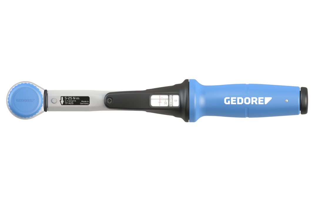 Torcofix K giltza dinamometrikoa 1/4"-ko ardatz karratuarekin eta 5-25 Nm-ko irismenarekin