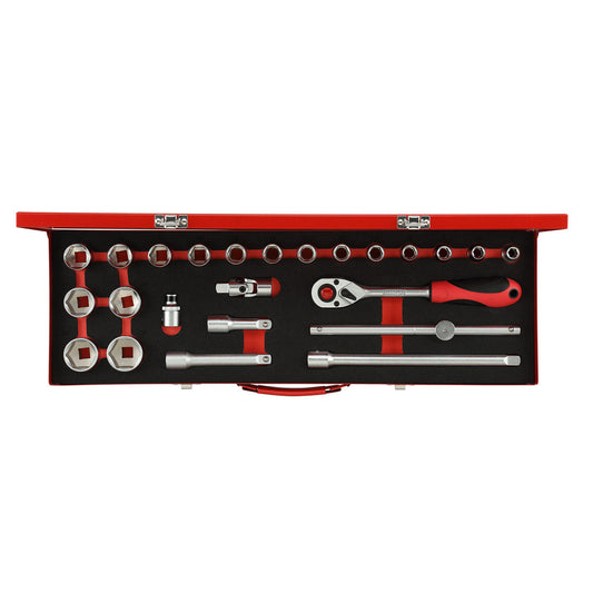 R69004024 - Juego de llaves de vaso 1/2" 10-32 mm, 24 piezas