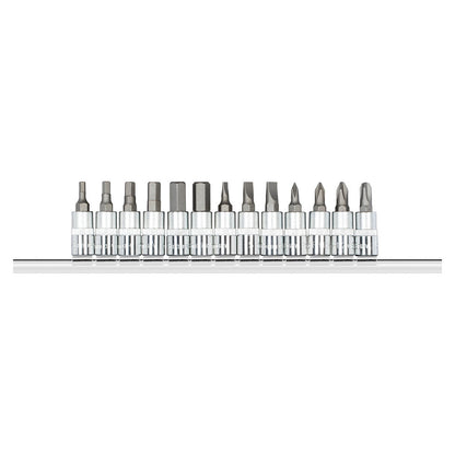 R48008013 - Gots tornavisos 1/4" amb carril, 13 peces