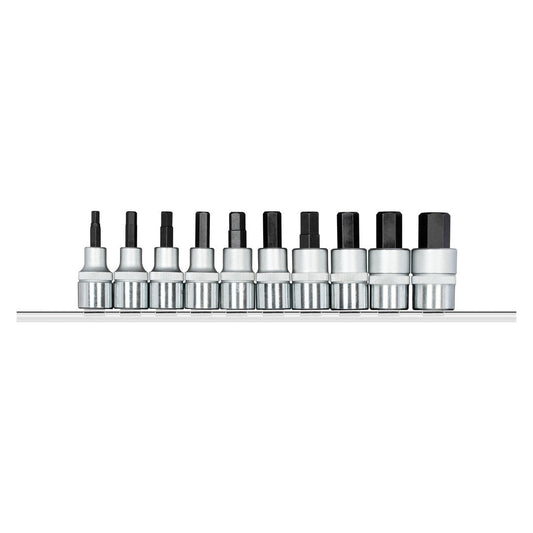 R62558010 - Vasos destornilladores 1/2" con carril, 10 piezas