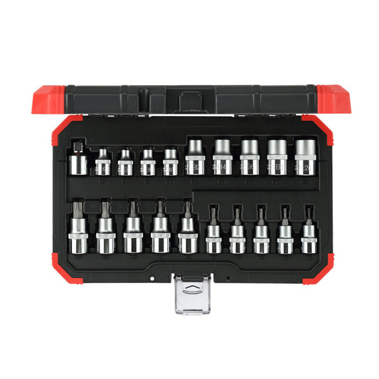 R68003020 - Juego de llaves de vasos 1/2" TX, 20 piezas