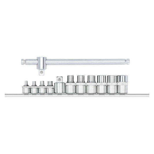 R58018012 - Juego de llaves de vaso 3/8" TORX con carril y mango