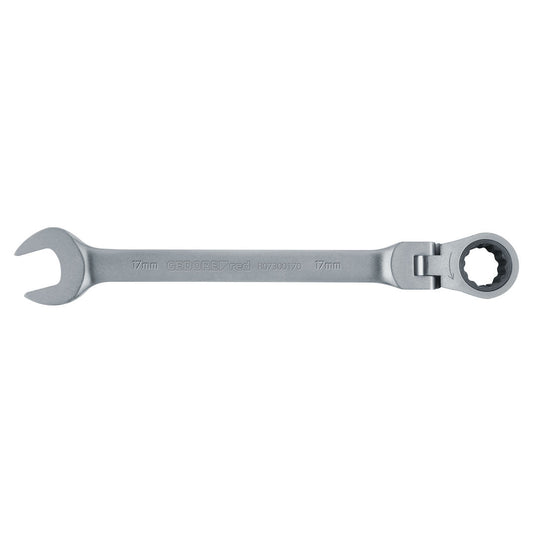 Llave combinada de carraca articulada, 24 mm
