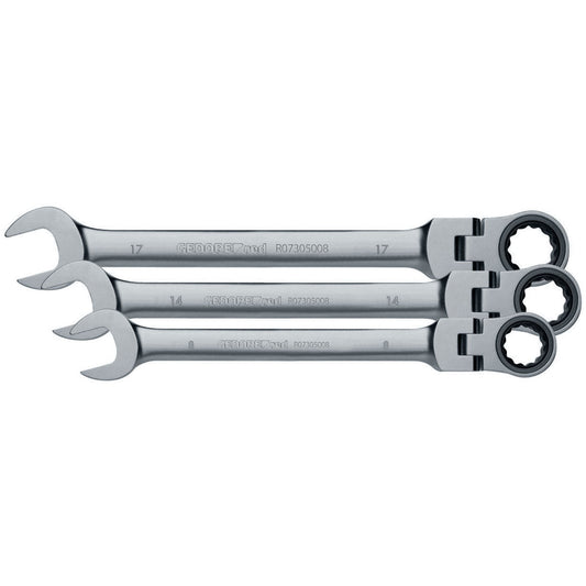 GEDORE red R07305005 - Juego de llaves combinadas de carraca articuladas 8-19 mm