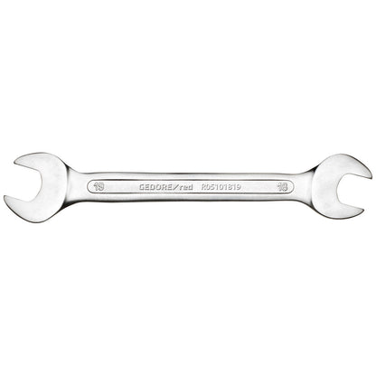 R05101819 - Clau fixa de doble boca oberta 18x19 mm L=222 mm