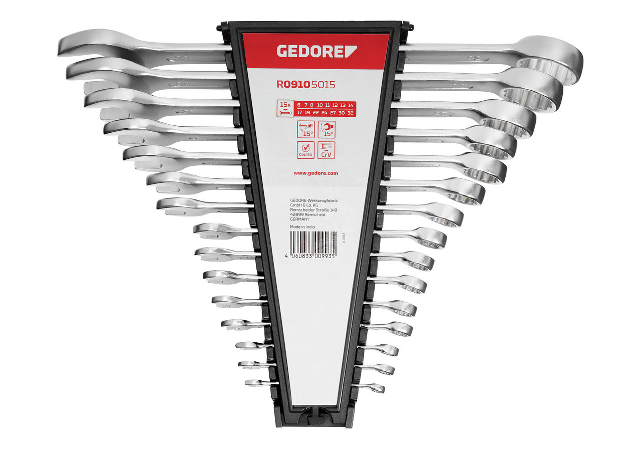 GEDORE red R09105015 - Joc de claus combinades, 6-32 mm, 15 peces
