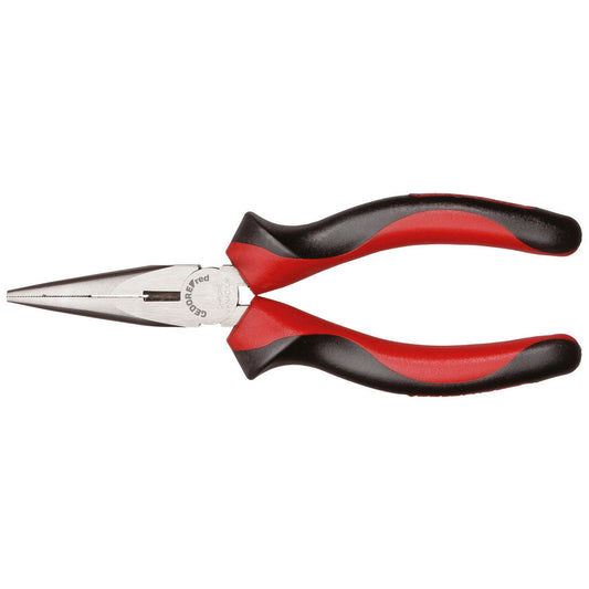 R28502160 - Alicate de boca semiredonda, modelo recto, L=160 mm, mango de 2 componentes
