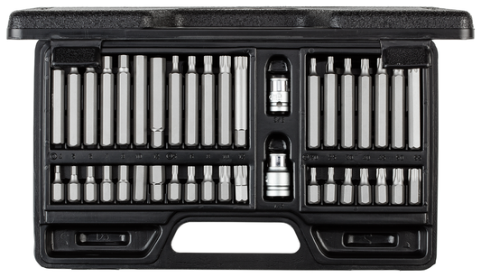 R35003040 - Maletín de puntas de arrastre de 10 mm TX+XZN+hexagonal, 40 piezas