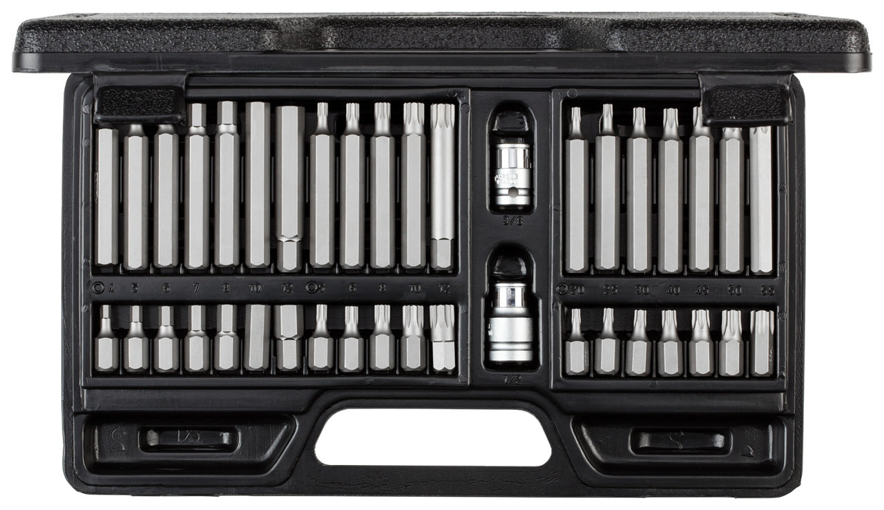 R35003040 - Maletí de puntes d'arrossegament de 10 mm TX+XZN+hexagonal, 40 peces