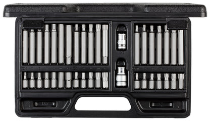 R35003040 - Maletí de puntes d'arrossegament de 10 mm TX+XZN+hexagonal, 40 peces