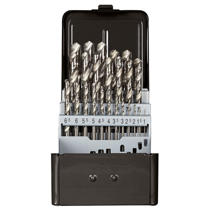 R93510025 - Joc de broques helicoïdals Ø 1-13 mm, increment de 0,5 mm, 25 peces.