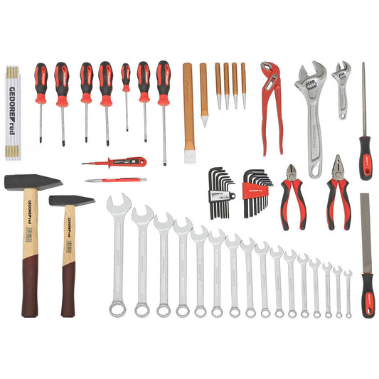 GEDORE red R21650059 - Juego de herramientas ALLROUND incl. caja de herramientas, 59 piezas