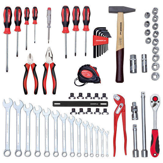 GEDORE red R21650057 - Juego de herramientas SCHRAUBER incl. caja de herramientas, 57 piezas