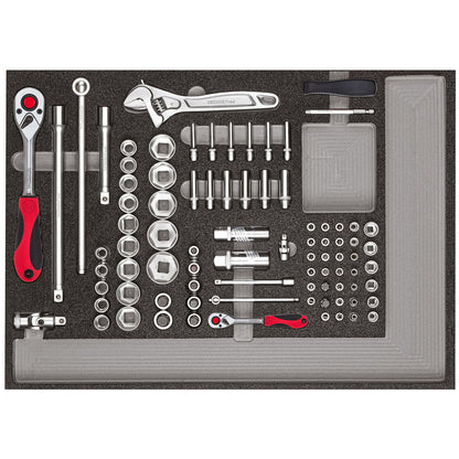 R22350000 - Joc de claus de got, mòdul CT 1/4"+1/2", 87 peces