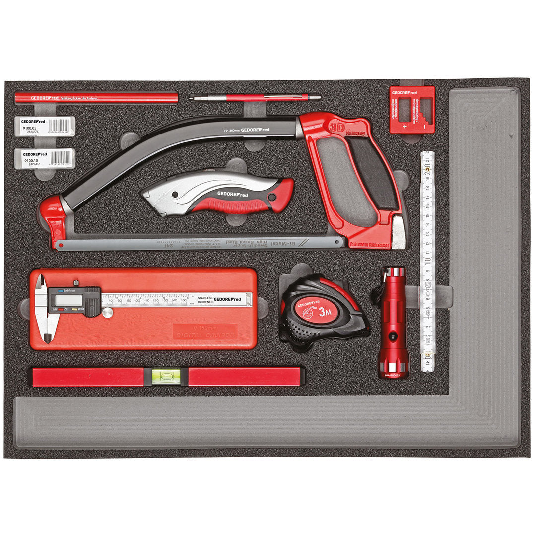 GEDORE red R22350004 - Juego de herramientas de medición y corte 1/1 módulo CT