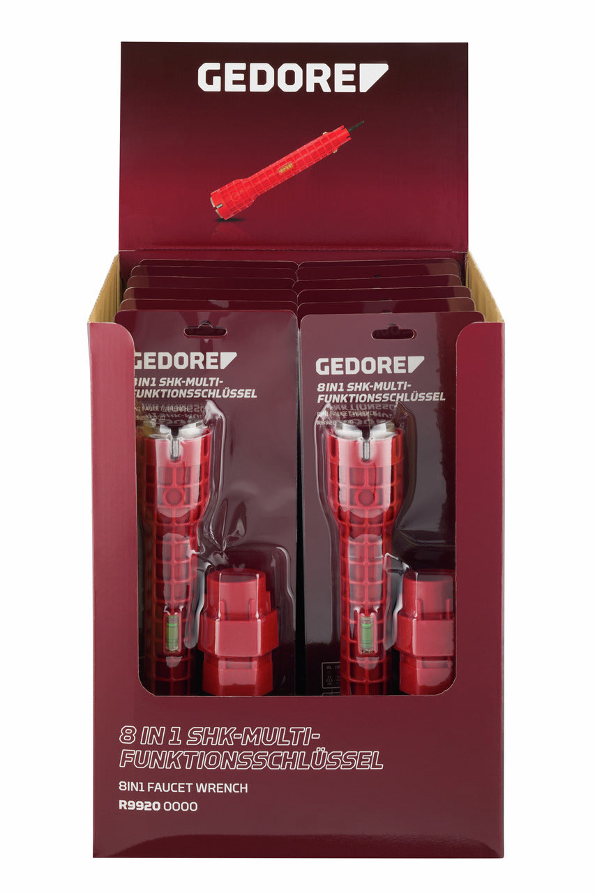 R99209012 - Expositor para punto de venta con 12 herramientas para grifos 8 en 1