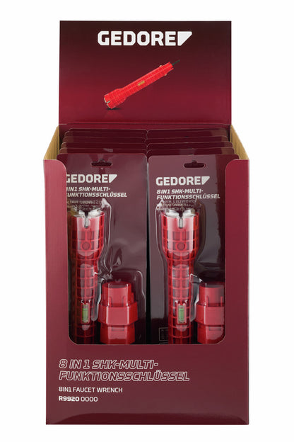R99209012 - Expositor para punto de venta con 12 herramientas para grifos 8 en 1