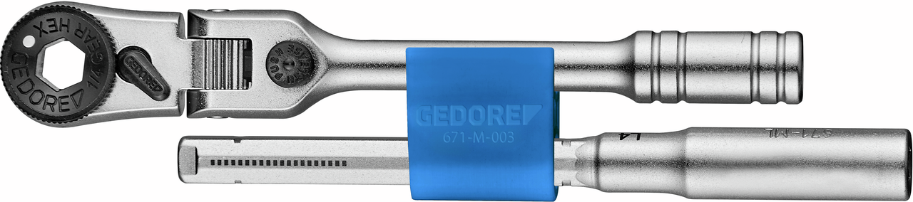 GEDORE 671 M-003 - Set de carraca para puntas multifunción, 3 piezas