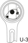 3093 GU-3 - Carraca articulada reversible de 3/8"