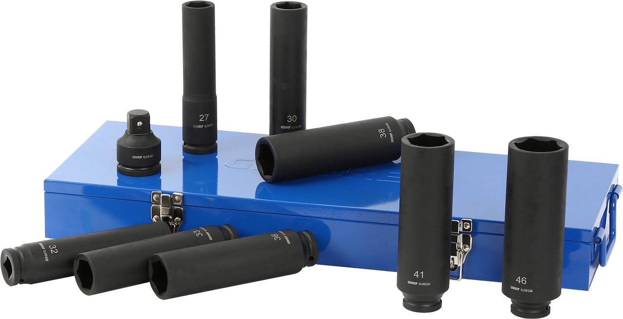 KL-0100-83 K - Joc de claus d´impacte 3/4", 200 mm, 9 peces