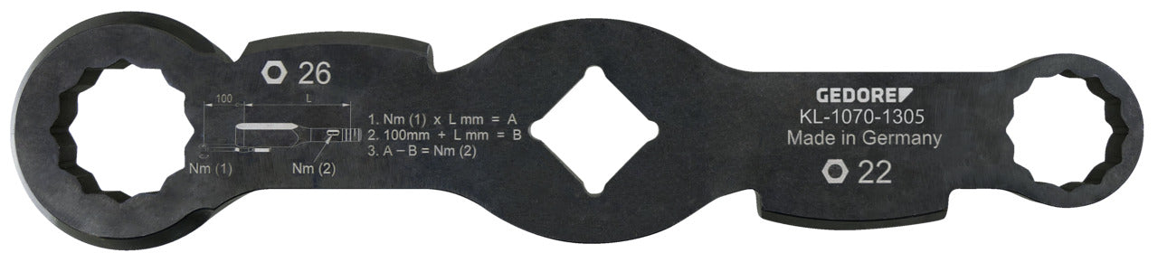 KL-1070-1305 - Clau de doble extrem, 22/26 mm (waf)