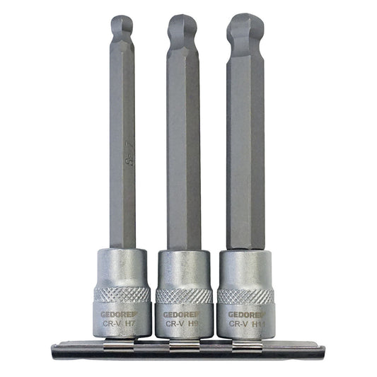 Gedore Automotive KL-4021-310 - Juego de puntas de destornillador 3/8" con cabeza esférica