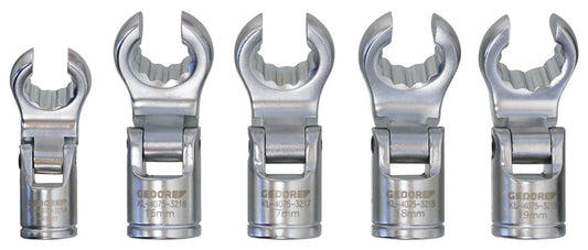 GEDORE Automotive KL-4075-321 K - Juego de vasos de 3/8" articulados con boca abierta