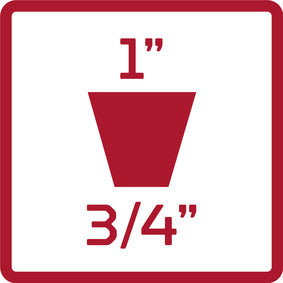 R77300011 - Adaptador 3/4" - 1" Quadrat / L=58 mm