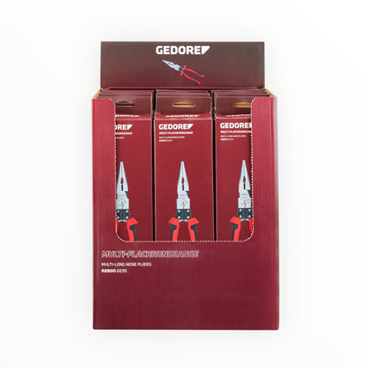 GEDORE red R28009312 - Expositor per a punt de venda amb 12 alicates multiúsos de punta llarga.