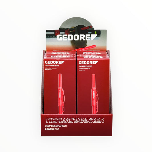 GEDORE red R90959010 - Expositor para punto de venta con 12 marcadores para agujeros profundos