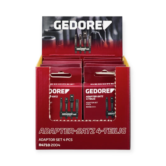 GEDORE red R47109010 - Expositor para punto de venta con 10 juegos de adaptadores de 4 piezas
