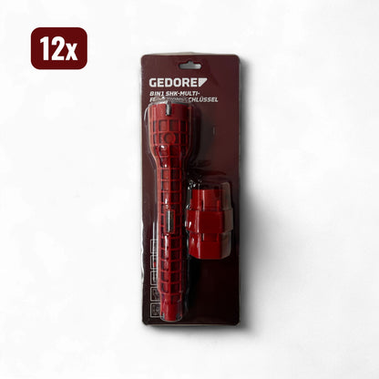 GEDORE red R99209012 - Expositor para punto de venta con 12 herramientas para grifos 8 en 1