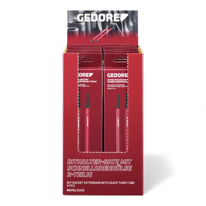 GEDORE red R47119110 - Expositor para punto de venta con 10 juegos de 2 extensiones de 75mm para llaves de vaso