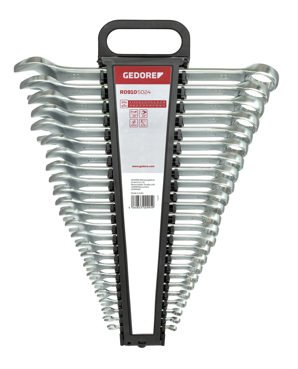 GEDORE red R09105024 - Juego de llaves combinadas, 6-32 mm, 24 piezas
