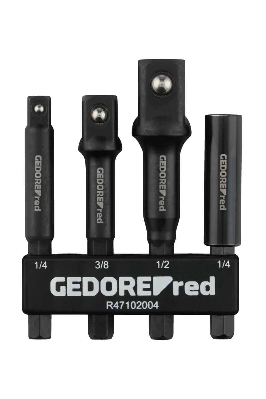 GEDORE red R47102004 - Juego de 4 adaptadores para taladros y atornilladores