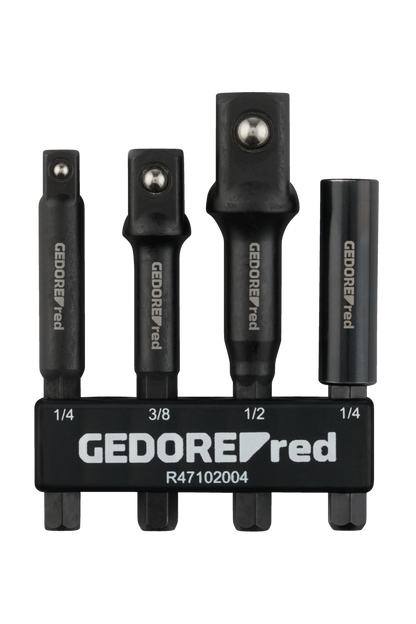 GEDORE red R47102004 - Juego de 4 adaptadores para taladros y atornilladores
