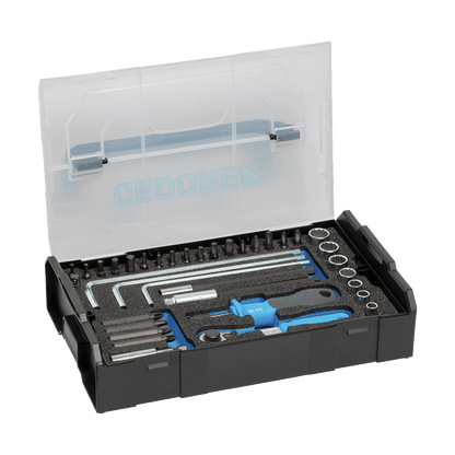 GEDORE 1102-038 - Joc de puntes i vasos amb clau de carraca de 1/4", 38 peces