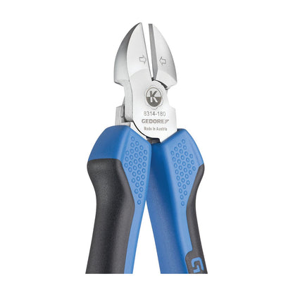 Alicate de corte diagonal de cabeza delgada con mango plastificado 180 mm