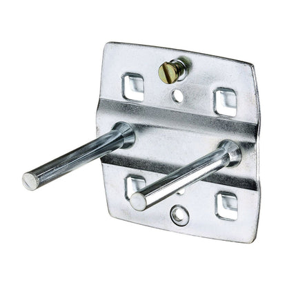 Gancho doble de espiga recta para panel perforado 50 mm