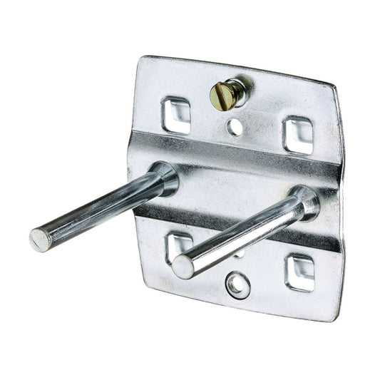 Gancho doble de espiga recta para panel perforado 50 mm
