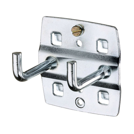 Gancho doble de punta vertical para panel perforado 35 mm