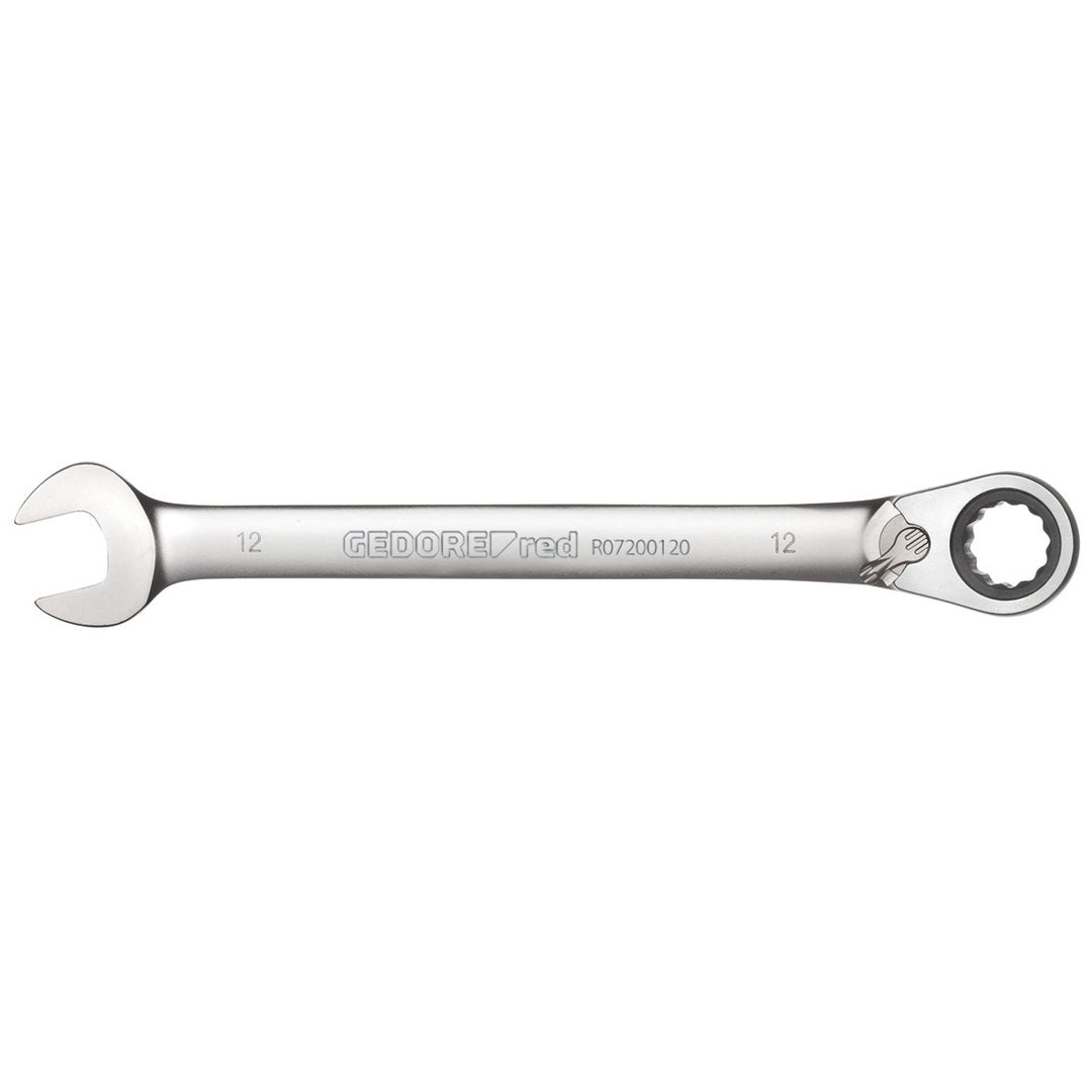 Llave combinada de carraca con palanca de cambio