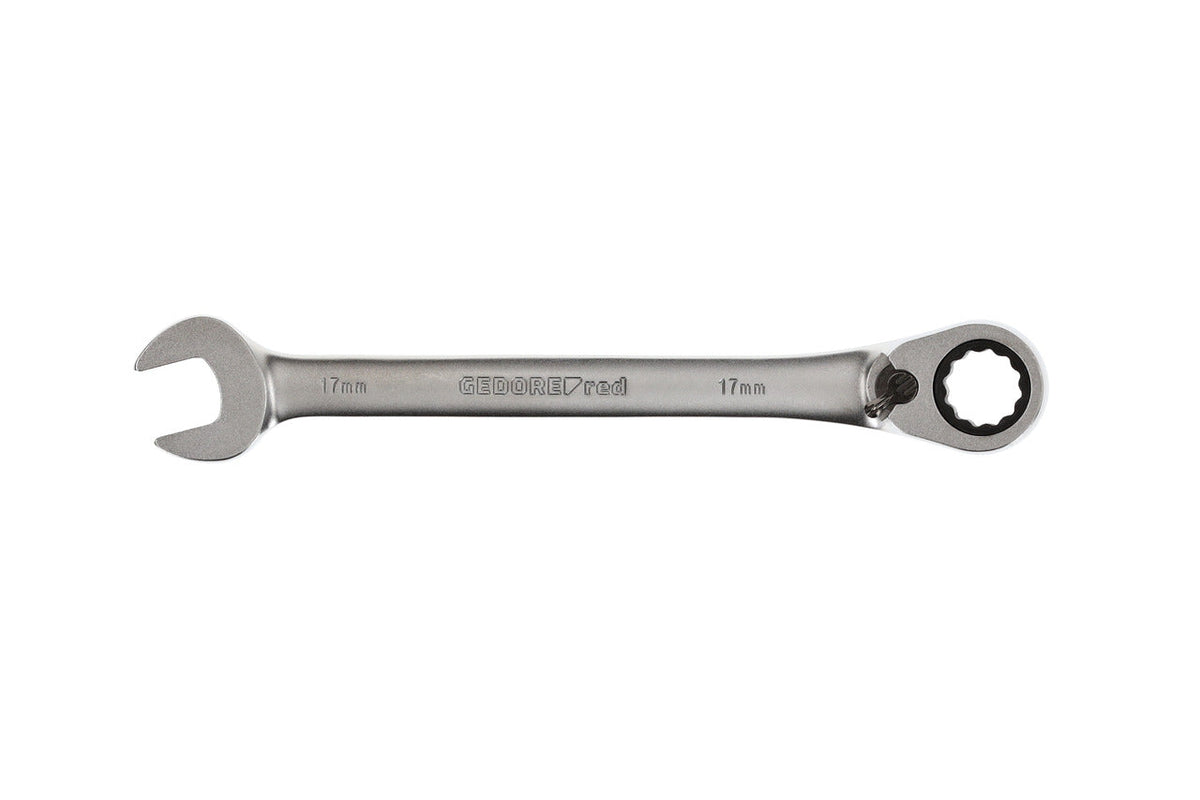 Llave combinada de carraca con palanca de cambio