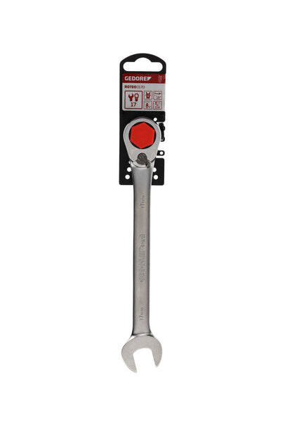 Llave combinada de carraca con palanca de cambio
