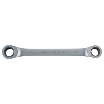 Llave de carraca poligonal doble recta